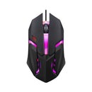 Kit Teclado e Mouse com Fio RGB LED Gamer