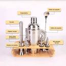 Kit Bartender Profissional Coqueteleira 12 Peças em Aço Inox Para Drinks e Coquetéis