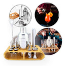 Kit Bartender Profissional Coqueteleira 12 Peças em Aço Inox Para Drinks e Coquetéis