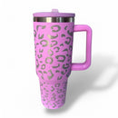 Copo Garrafa Térmica Inox 1200ml Bico Flexível Estampa Onça