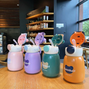 Garrafa Infantil 500ml Urso Com Canudo Alça Adesivos Para Decorar