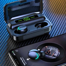 Fone de Ouvido Bluetooth 5.1 TWS Estéreo Sem Fio com Case Power Bank