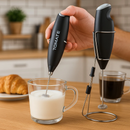Mini Mixer Elétrico Portátil 2 em 1 Batedor de Cappuccino e Fuê a Pilha