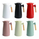 Garrafa Térmica Termômetro Digital 1L Café Chá Com Cabo Madeira