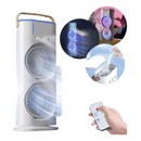 Ventilador Portátil Climatizador e Umidificador de Ar com Iluminação LED e Controle Remoto