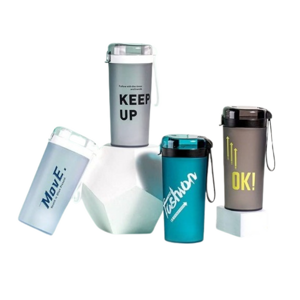 Copo Shakeira 400ml com Bola Misturadora e Tampa Vedante