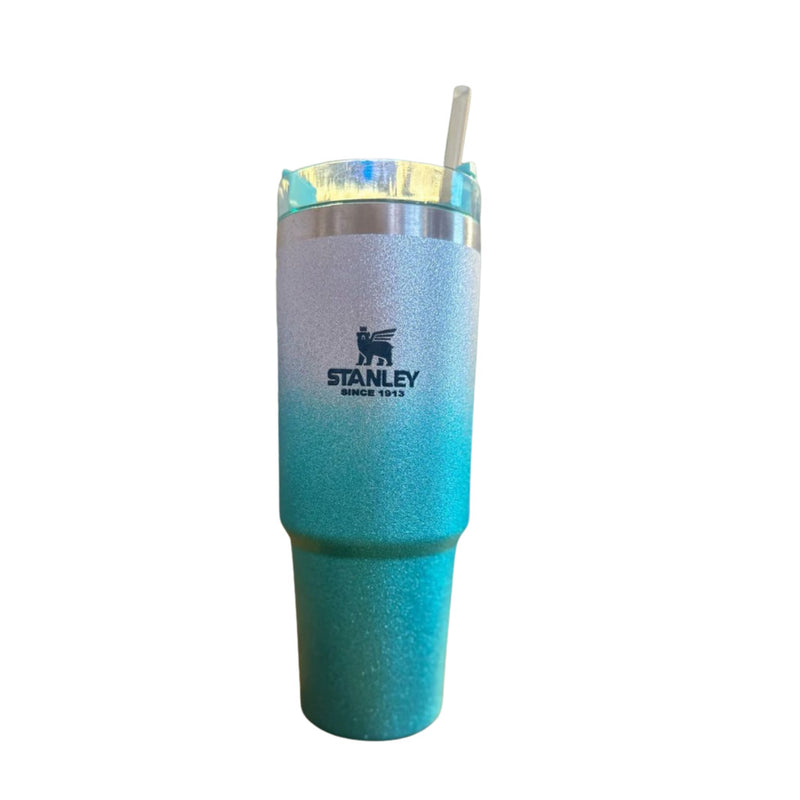 Garrafa Térmica Glitter 900ml Inox Com Tampa e Canudo