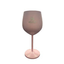 Taça Térmica Metálica Inox 500ml Com Logo Gravado Vinho Whisky Gin