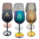 Taça Térmica Metálica Inox 500ml Com Logo Gravado Vinho Whisky Gin