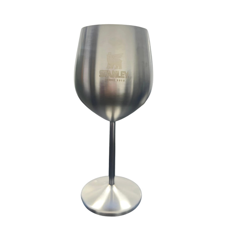Taça Térmica Metálica Inox 500ml Com Logo Gravado Vinho Whisky Gin