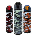 Garrafa Infantil 750ml Antivazamento Estampa Camuflada com Tampa Flip