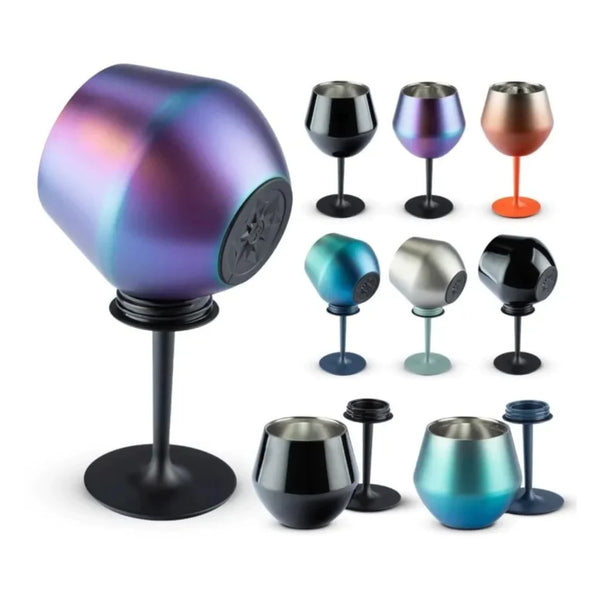 Taça Copo Térmico De Aço Inoxidável 2 Em 1 Para Gin Vinho Drink Bebidas 414ml