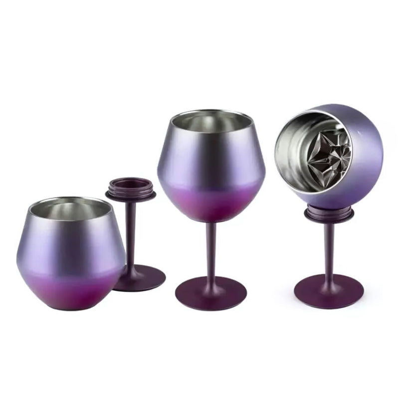 Taça Copo Térmico De Aço Inoxidável 2 Em 1 Para Gin Vinho Drink Bebidas 414ml