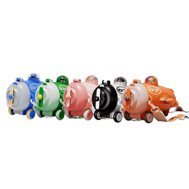 Garrafa Infantil Modelo Avião 500ml Com Copo Removível