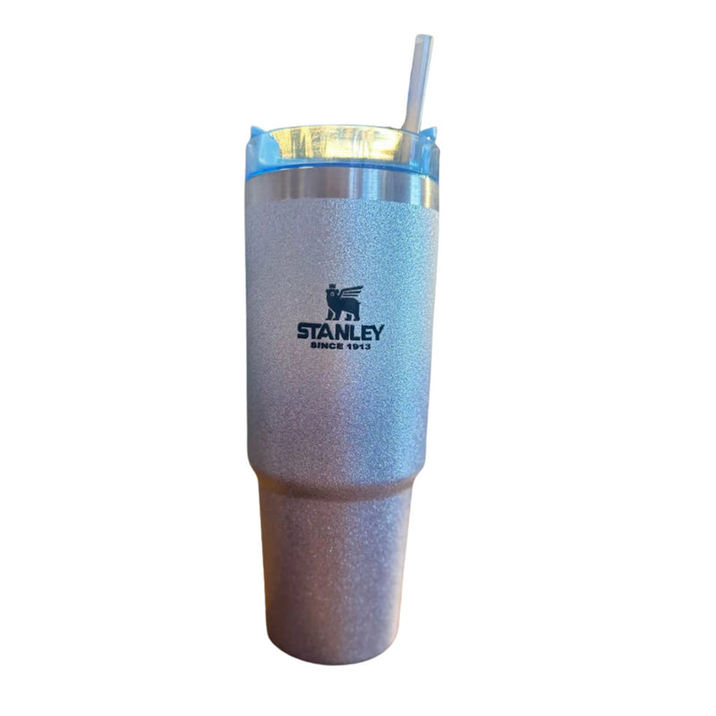 Garrafa Térmica Glitter 900ml Inox Com Tampa e Canudo
