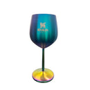 Taça Térmica Metálica Inox 500ml Com Logo Gravado Vinho Whisky Gin