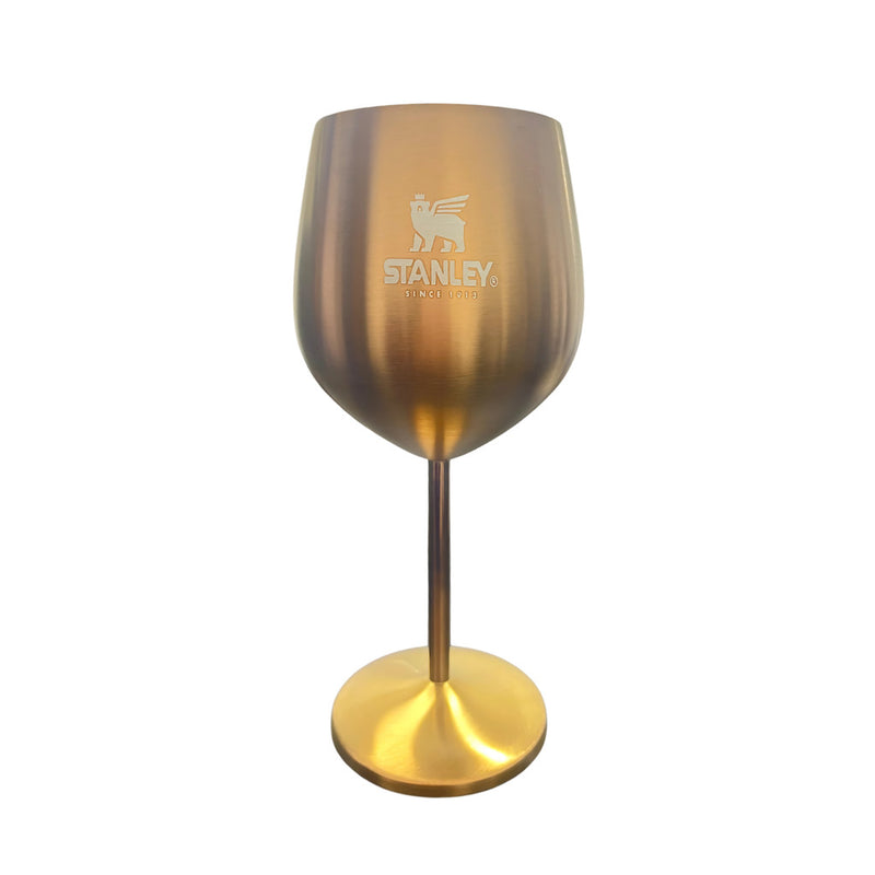 Taça Térmica Metálica Inox 500ml Com Logo Gravado Vinho Whisky Gin